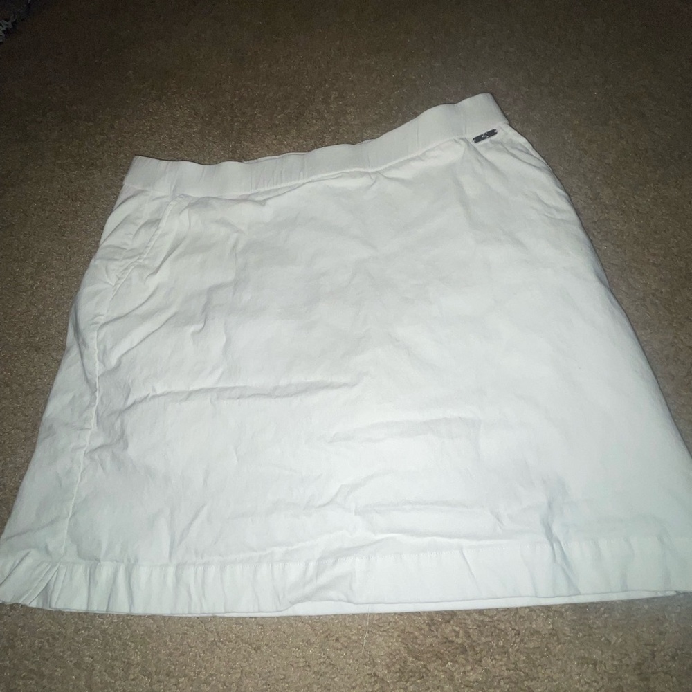 Rafaella White A-Line Mini Skirt Casual Resort Wear